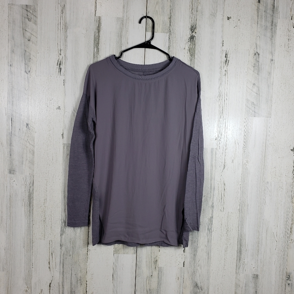 Lou and grey semi sheer tunic long sleeve top women's size small